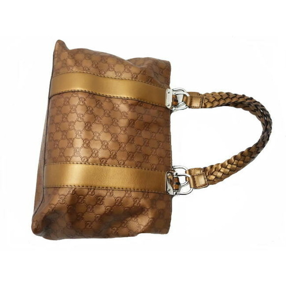 Gucci Tote Bag White Pattern Bamboo Guccissima Leather Bron White - Picture 7 of 7